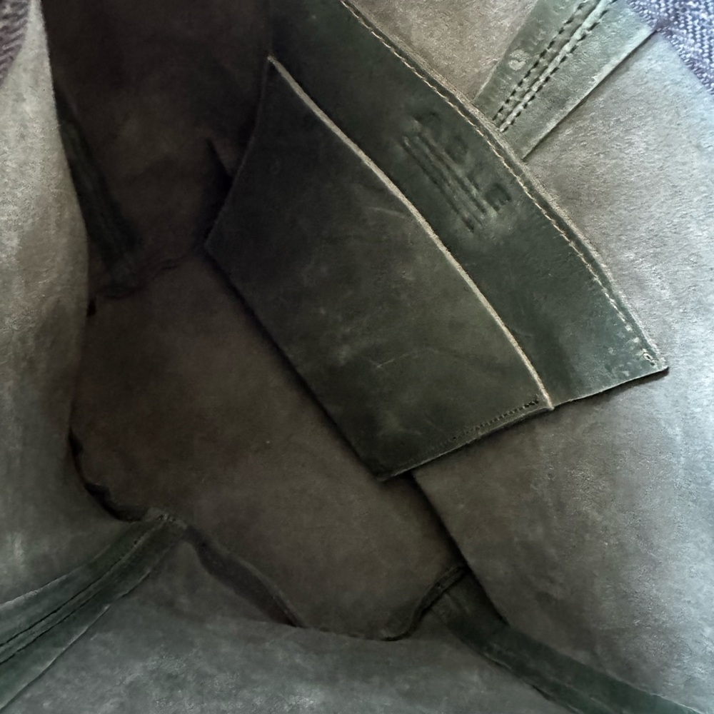 Able Eden Spruce Green Leather Bucket Bag Local and Global - Picture 4 of 9